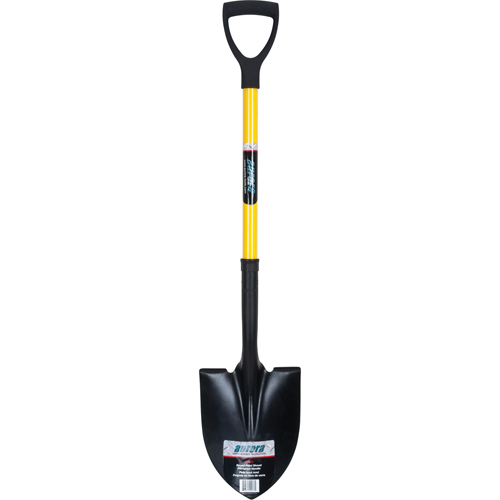 Round Point Shovels, Tempered Steel Blade, Fibreglass, D-Grip Handle Ontario Packaging