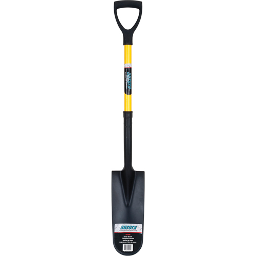 Drain Spade Shovels, Tempered Steel, 16" x 6" Blade, 28-1/2" L, D-Grip Handle Ontario Packaging