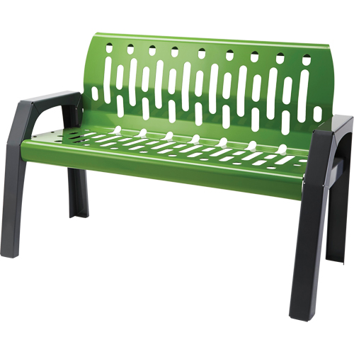 Bancs Stream, Acier, 48" lo x 48" la x 34" h, Vert Ontario Packaging