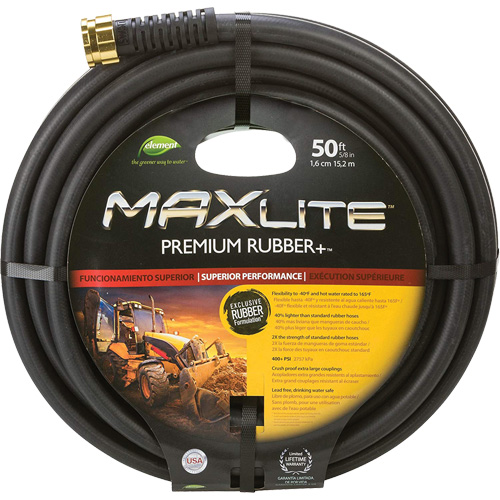 Commercial Duty Hoses, Rubber, 5/8" dia. x 50' Ontario Packaging