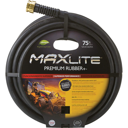 Commercial Duty Hoses, Rubber, 5/8" dia. x 75' Ontario Packaging