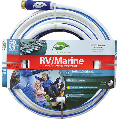 Element Marine & RV Water Hoses, PVC, 5/8" dia. x 50' Ontario Packaging