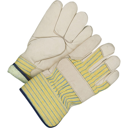 Gants d'ajusteur classiques, Taille unique, Paume en Cuir fleur de vache, Doublure en Peluche d'acrylique Ontario Packaging