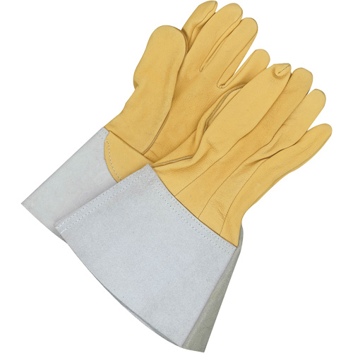 Gander Brand Reverse Grain TIG Welder Gloves, Grain Deerskin, Size 9 Ontario Packaging