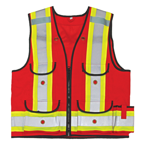 Veste de s&eacute;curit&eacute; pour apenteur All-Trades 1000D, Rouge, Grand, Polyester Ontario Packaging