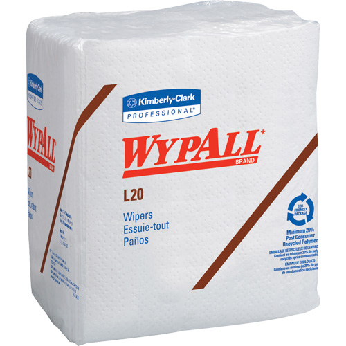 WypAll&reg; L20 Single-Use Towels, All-Purpose, 12-1/2" L x 12" W Ontario Packaging