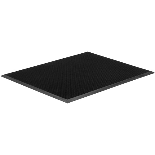 Gritstop Fingermat Matting, Rubber, Scraper Type, Textured Pattern, 2-2/3" x 3-3/4", Black Ontario Packaging