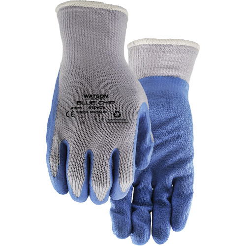 Gants enduits Stealth Blue Chip, Grand, R&ecirc;vetement Latex de caoutchouc, Calibre 10, Enveloppe en Polyester Ontario Packaging