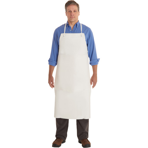 AlphaTec&reg; 56-101 PVC Apron, PVC/Vinyl, White, 33" W x 44" L Ontario Packaging