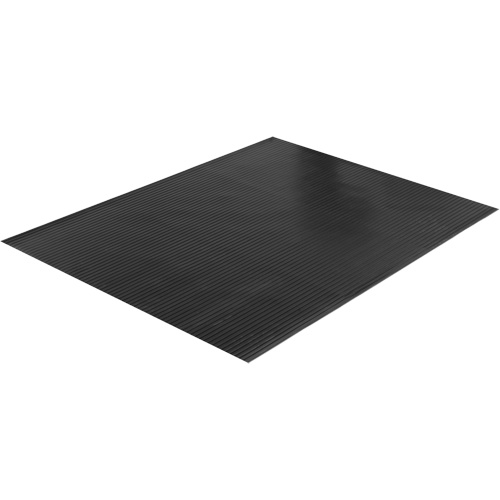 Wide Rib Matting, Runner, 4' x 75' x 1/8", Black Ontario Packaging