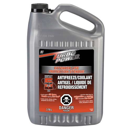 Turbo Power&reg; Extended Life Antifreeze/Coolant Concentrate, 3.78 L, Gallon Ontario Packaging