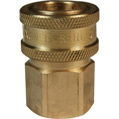DQC E-Series Straight-Through Interchange Coupler, Brass, 3/4", Female NPTF, 1700 PSI Ontario Packaging