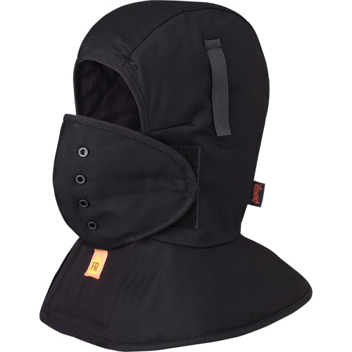 565A Doublure matelass&eacute;e FR &agrave; long col pour casque, Noir, Coton Ontario Packaging