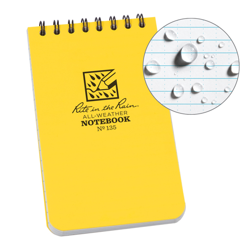 Carnet de notes de poche &agrave; spirale, Couverture souple, Jaune, 100 Pages, 3" , 5"  Ontario Packaging