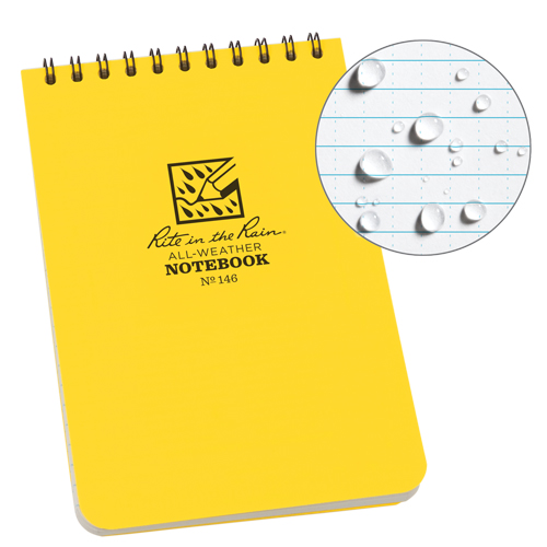 Carnet de notes de poche &agrave; spirale, Couverture souple, Jaune, 100 Pages, 4" , 6"  Ontario Packaging