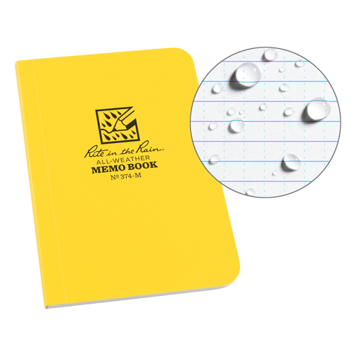 Livre m&eacute;mo, Couverture souple, Jaune, 112 Pages, 3-1/2" , 5"  Ontario Packaging