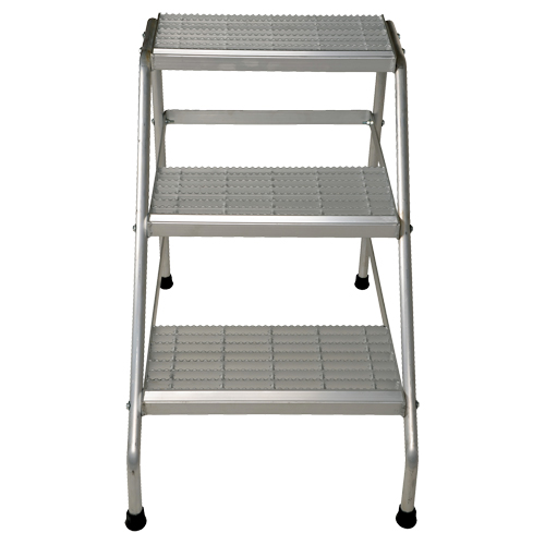 Aluminum Step Stand, 3 Steps, 34-9/16" x 22-13/16" x 30" High Ontario Packaging
