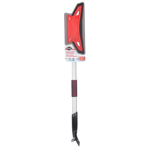 Scratch-Free Snow Blade, Telescopic, EVA Foam Blade, 52" Long, Red Ontario Packaging