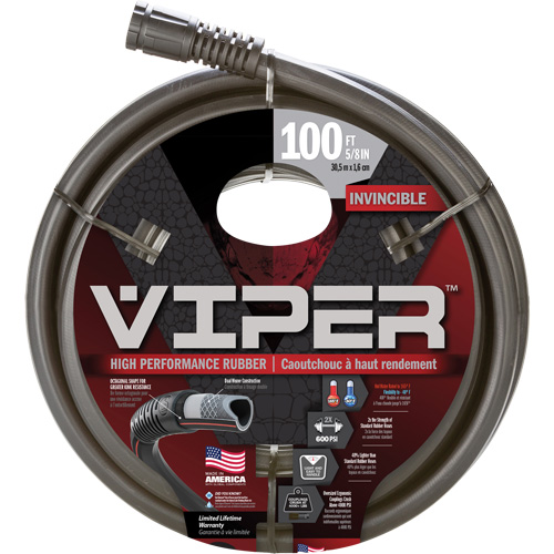 Viper&reg; High Performance Hose, Rubber, 5/8" dia. x 100' Ontario Packaging