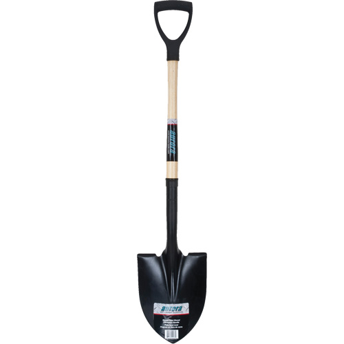 Round Point Shovel, Tempered Steel Blade, Hardwood, D-Grip Handle Ontario Packaging