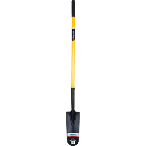 Drain Spade Shovel, Tempered Steel, 14" x 6" Blade, 46" L, Straight Handle Ontario Packaging