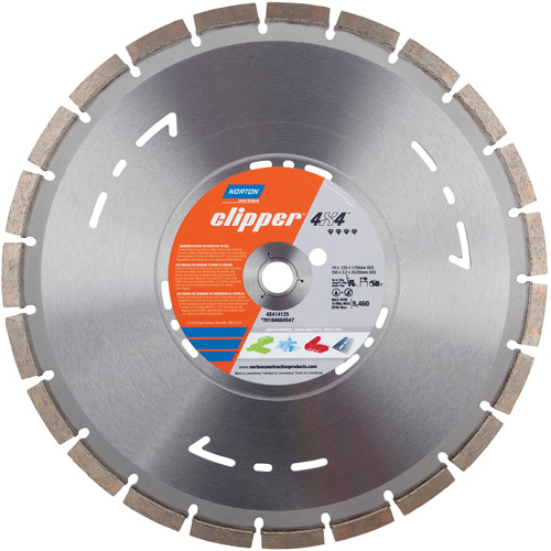 Lame circulaire segment&eacute;e polyvalente pour coupes &agrave; sec &agrave; vitesse &eacute;lev&eacute;e Clipper 4X4 Ontario Packaging