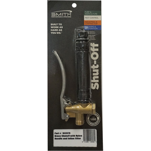 Brass Shut Off with Nylon Handle & In-Line Filter Ontario Packaging