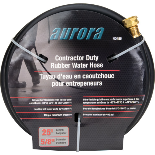 Tuyau en caoutchouc de calibre entrepreneur, Caoutchouc, 5/8" dia x 25' Ontario Packaging