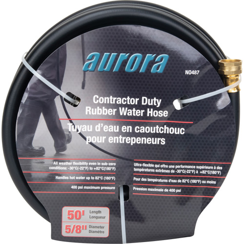Contractor Duty Rubber Hose, Rubber, 5/8" dia. x 50' Ontario Packaging
