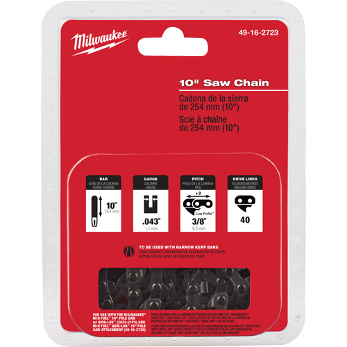Chaîne de scie M18 Fuel 10" Ontario Packaging