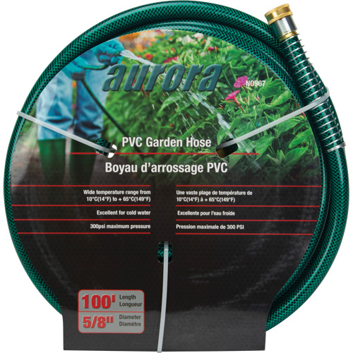 Garden Hose, PVC, 5/8" dia. x 100' Ontario Packaging