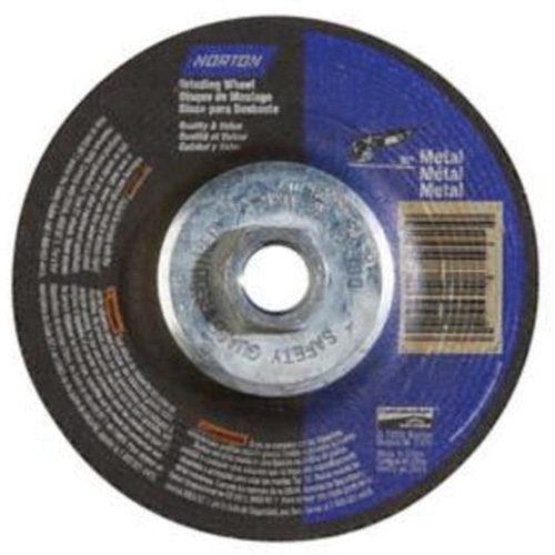 Metal Grinding Wheels, 4-1/2" x 1/4", 5/8"-11 Arbor, Aluminum Oxide, Type 27 Ontario Packaging
