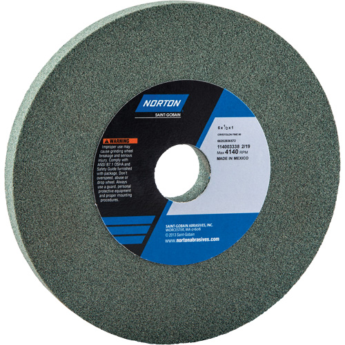 Bench Grinding Wheels - Gemini, 6" x 1/2", 1" Arbor Ontario Packaging