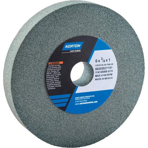 Meules pour rectifieuses d'&eacute;tabli - Meules Gemini, 6" x 3/4", Arbre de 1" Ontario Packaging