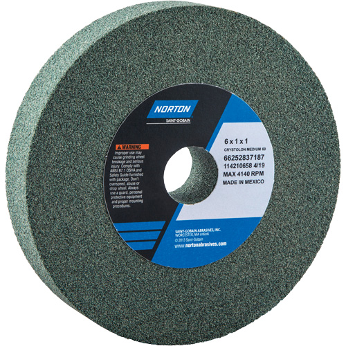 Bench Grinding Wheels - Gemini, 6" x 1", 1" Arbor Ontario Packaging