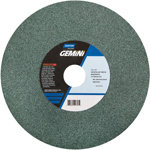Bench Grinding Wheels - Gemini, 6" x 1", 1" Arbor Ontario Packaging