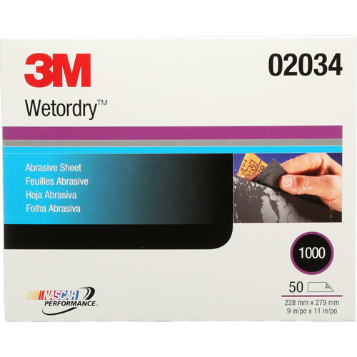Feuille abrasive Imperiale, 9" x 11", Grain 1000, Carbure de silicium Ontario Packaging