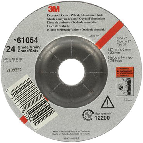 Meule &agrave; moyeu d&eacute;port&eacute;, 5" x 27, Oxyde d'aluminium Ontario Packaging