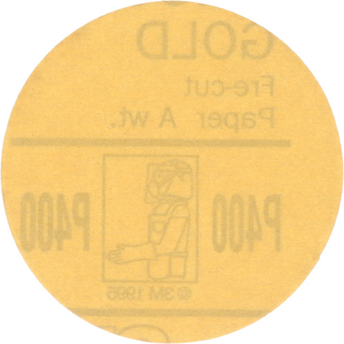 Disque dor&eacute; Hookit, dia 3", Grain P400, Oxyde d'aluminium, Poids C Ontario Packaging