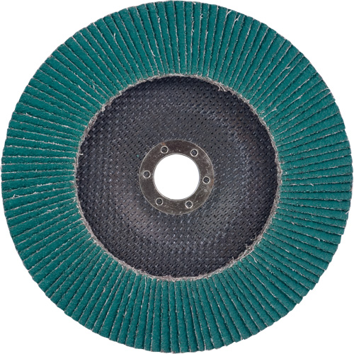 Disque &agrave; lamelles 577F, 7" x 5/8"-11, Type 27, Grain 36, Alumine de zirconium Ontario Packaging