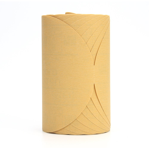 Stikit 216U Gold Paper Disc Roll, 6" Dia., P320 Grit, Aluminum Oxide Ontario Packaging