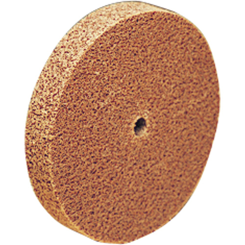 Meule d'abrasion et de polissage unitaris&eacute;e Scotch-Brite, 6" x 1/8", Arbre de 1/2", Grain de Cors&eacute;, Oxyde d'aluminium Ontario Packaging
