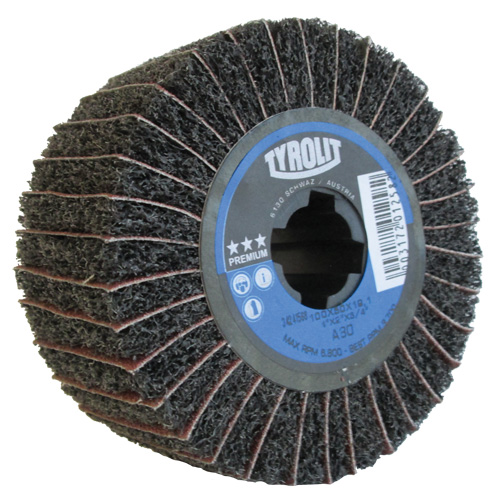 Pro-Line Surface Conditioning Drum, 4" Dia. x 2" W, 3/4" Arbor, 80 Grit, Aluminum Oxide Ontario Packaging