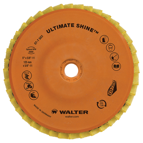 Ultimate Shine Flap Disc, 4-1/2" x 5/8"-11, Type 27, Very Fine Grit, Zirconium Ontario Packaging