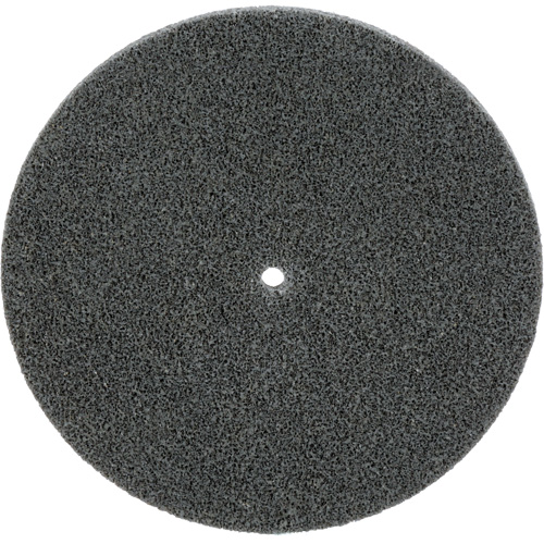 Meule unitaris&eacute;e EXL Scotch-Brite, 5" x 1/4", Arbre de 1/4", Grain de Fin, Carbure de silicium Ontario Packaging