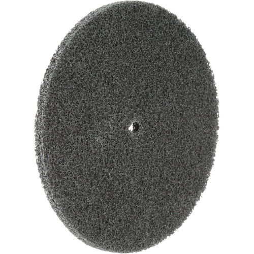 Meule unitaris&eacute;e EXL Scotch-Brite, 5" x 1/4", Arbre de 1/4", Grain de Fin, Carbure de silicium Ontario Packaging