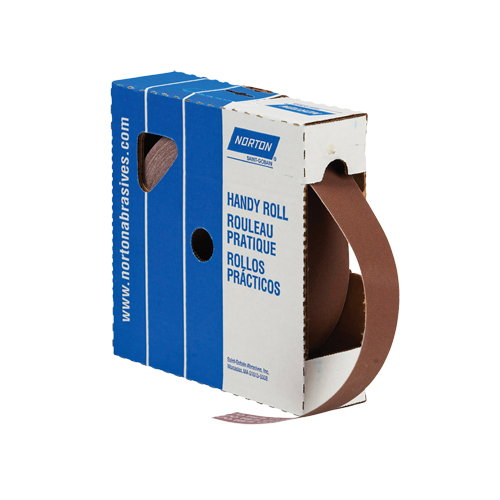 Rouleau de feuille &agrave; poncer pratique, Oxyde d'aluminium, 3" la x 150' lo, Grain P80 Ontario Packaging