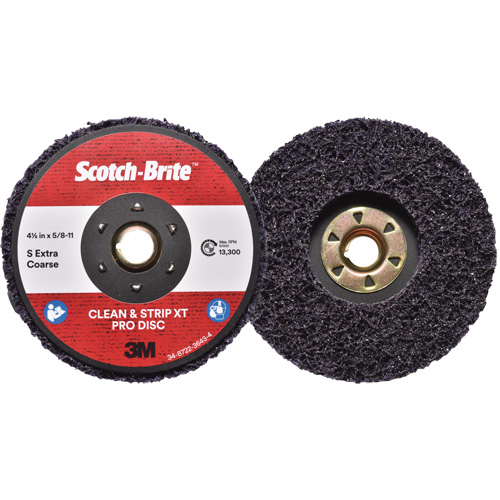 Disque  Clean and Strip  XT Pro Scotch-Brite, 4-1/2" dia., Grain Extra grossier, Carbure de silicium Ontario Packaging