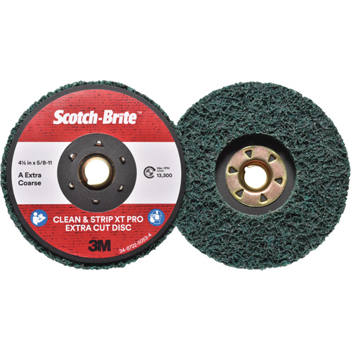 Scotch-Brite Clean & Strip XT Pro Extra Cut Disc, 4-1/2" Dia., Extra Coarse Grit, Aluminum Oxide Ontario Packaging