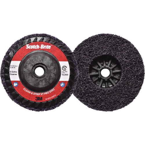 Disque  Clean and Strip  XT Pro Scotch-Brite, 4-1/2" dia., Grain Extra grossier, Carbure de silicium Ontario Packaging